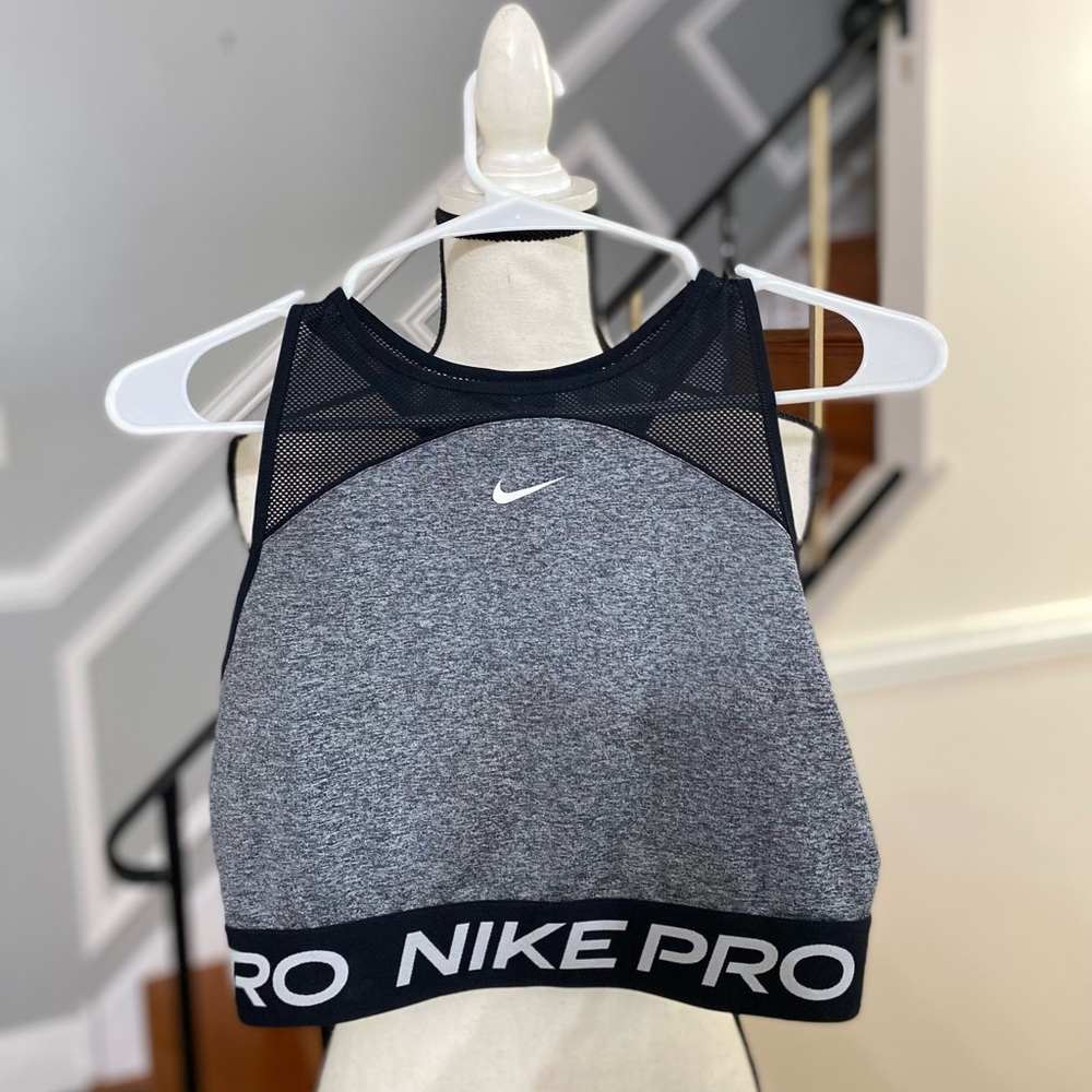 Nike pro Grey & Black Sports Bra top